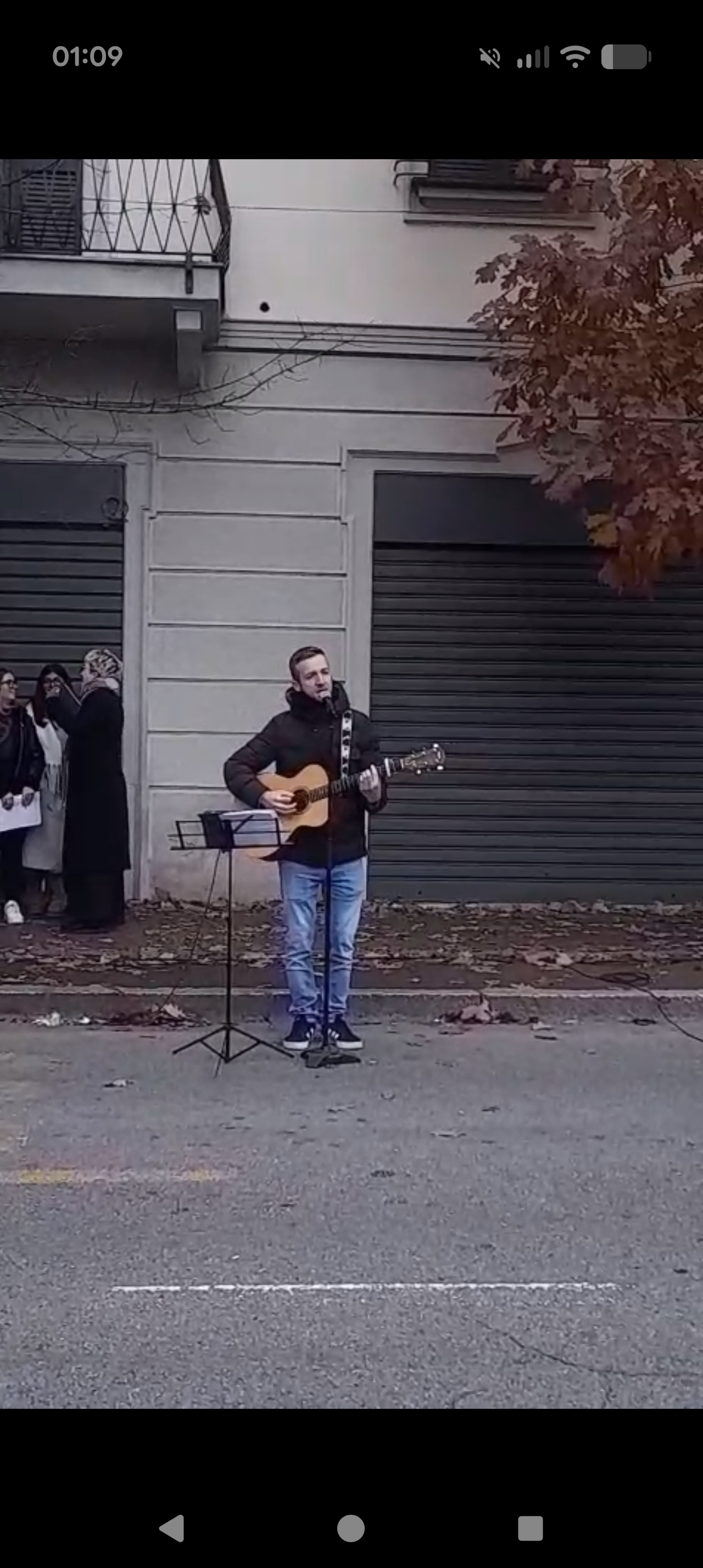 Marco busking